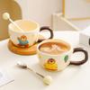 Cute Ceramic Cup Cartoon Mug Home Boys and Girls Ceramic Water Cups Couple Coffee Cup Breakfast Cup