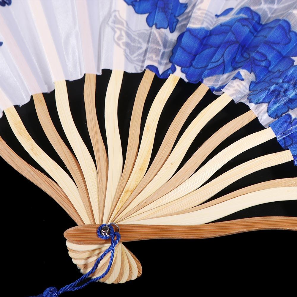 Style Bamboo Wooden Personalized Flower Home Decoration Dance Hand Fan Folding Fan Fan Crafts