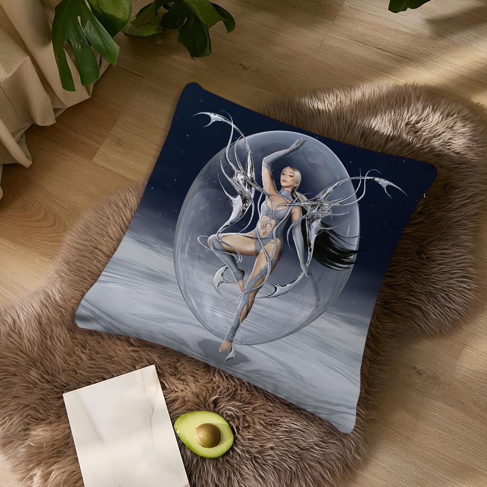 Singer LLola IIndigo EL cushion cover Living Room Accent Couch Back Support Square Lounge Restful Nap Companion Pillow Case