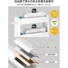 TKUIN Slim Storage Trolley 13cm Wide 4-Tier Rolling Cart White