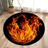 Круглый ковер 3D Пламя Яркий коврик для спальни, детской игровой комнаты, напольный коврик, подушка для стула, гостиная, домашний декор, подарок