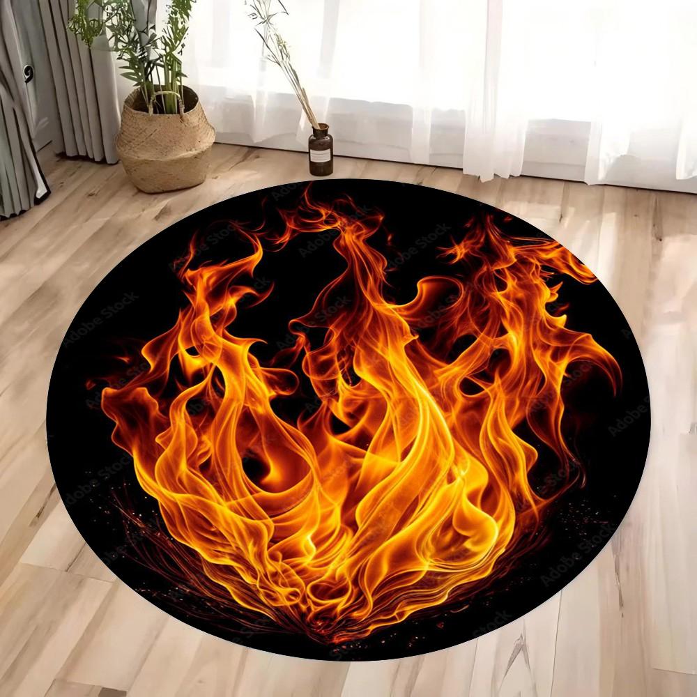 Round Rug – Vibrant Decorative Mat for Bedroom, Kids’ Playroom, Living Room or Under Chair