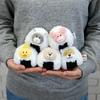 Niki Love Bear Rice Ball 8cm W x 8cm D x 8cm H Keychain, 8cm, White,