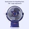 Small Fan 5-Speed Adjustable & 3-Mode Night Light USB Rechargeable Mini Fan for Outdoor 360 Rotatable Clip/Stand/Hang Design
