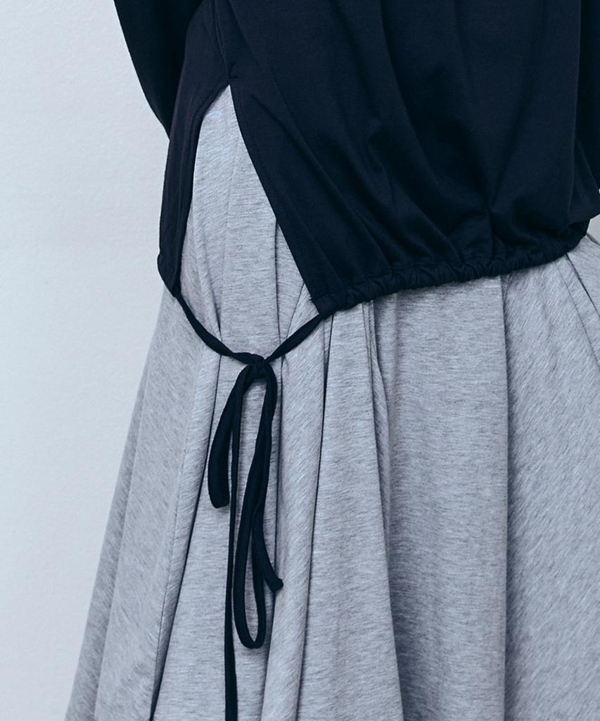 PISCESS Front Shirred Long Sleeve Top_Dark Navy