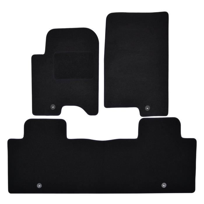 Tapis De Sol - SSangYong - Rexton 5 - Velours Noir - 4 Pièces - Antidérapant Et Imperméable