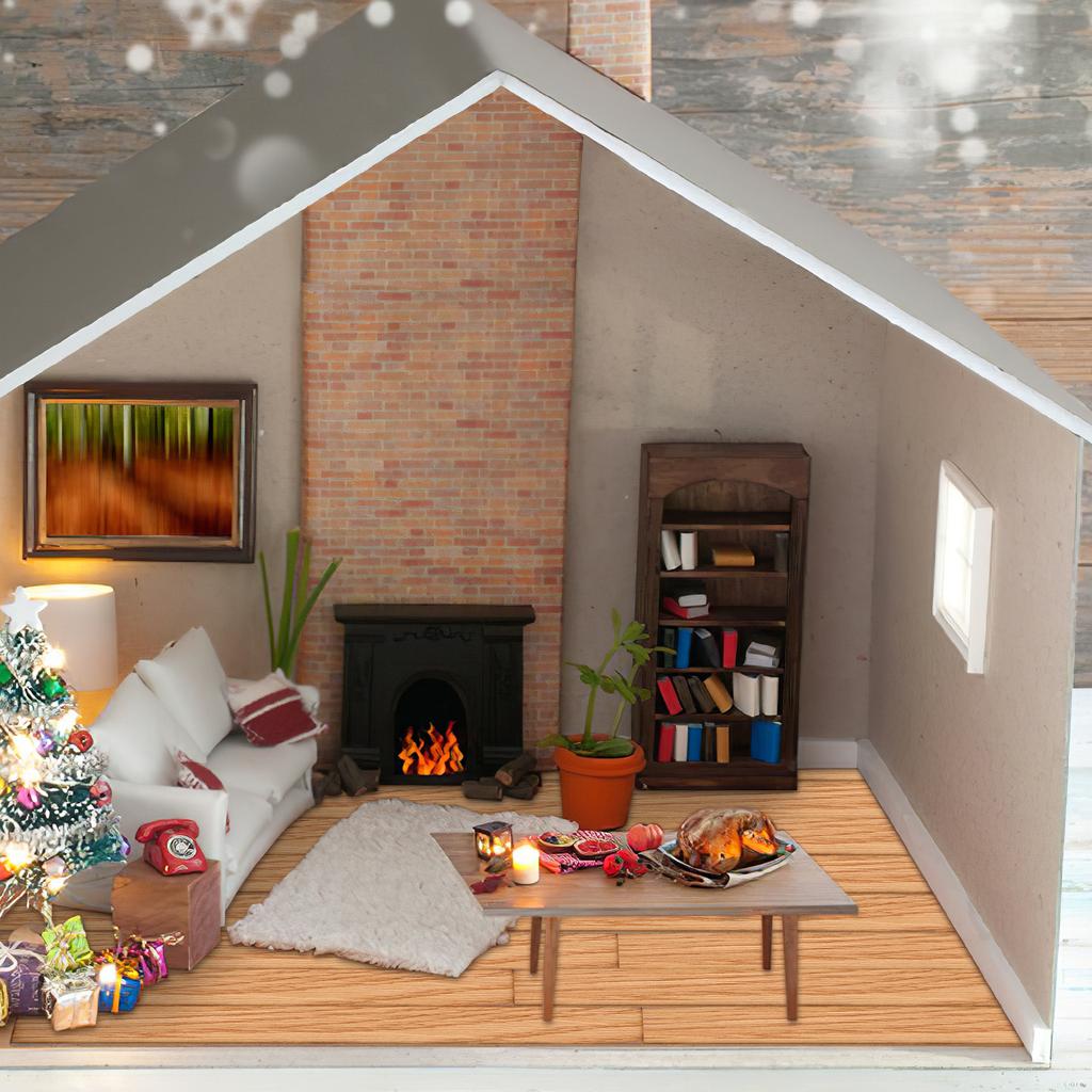 40 шт. Пол для кукольного домика Миниатюрный имитация деревянного пола Мини-планки для пола Плитка для пола 1:12 Предметов мебели и декора для кукольного домика