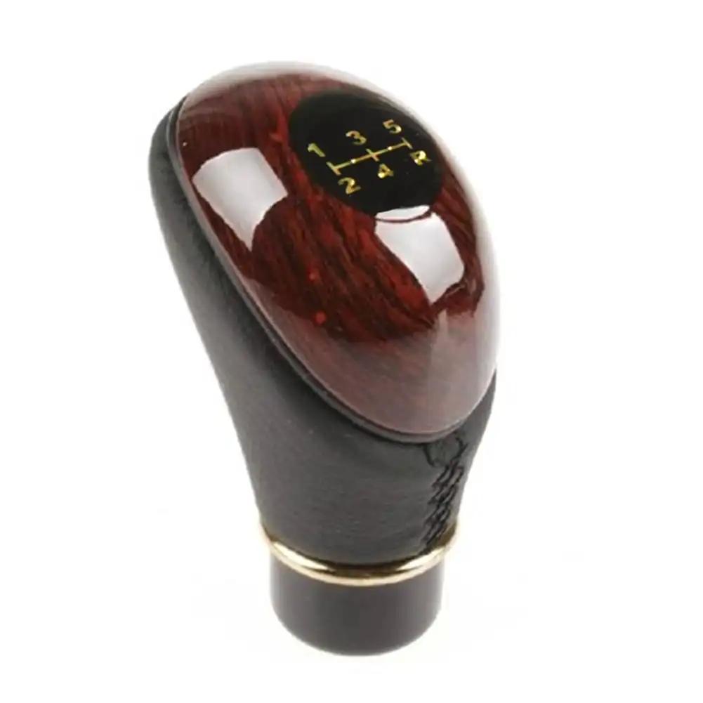 Универсальная автомобильная ручка переключения передач, деревянная искусственная кожа, автомобильный грузовик, 5-скоростной рычаг, ручная ручка переключения передач, автомобильные аксессуары