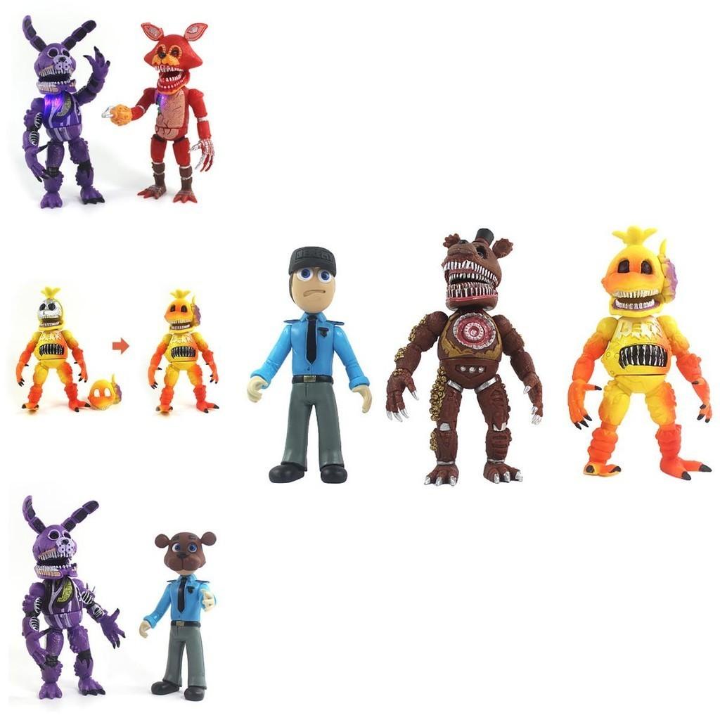 Причудливый набор из 6 светящихся кукол Fnaf Five Nights At Freddy's для творческой игры
