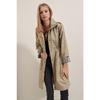 5808 Trench Coat With Waist Tie - Beige