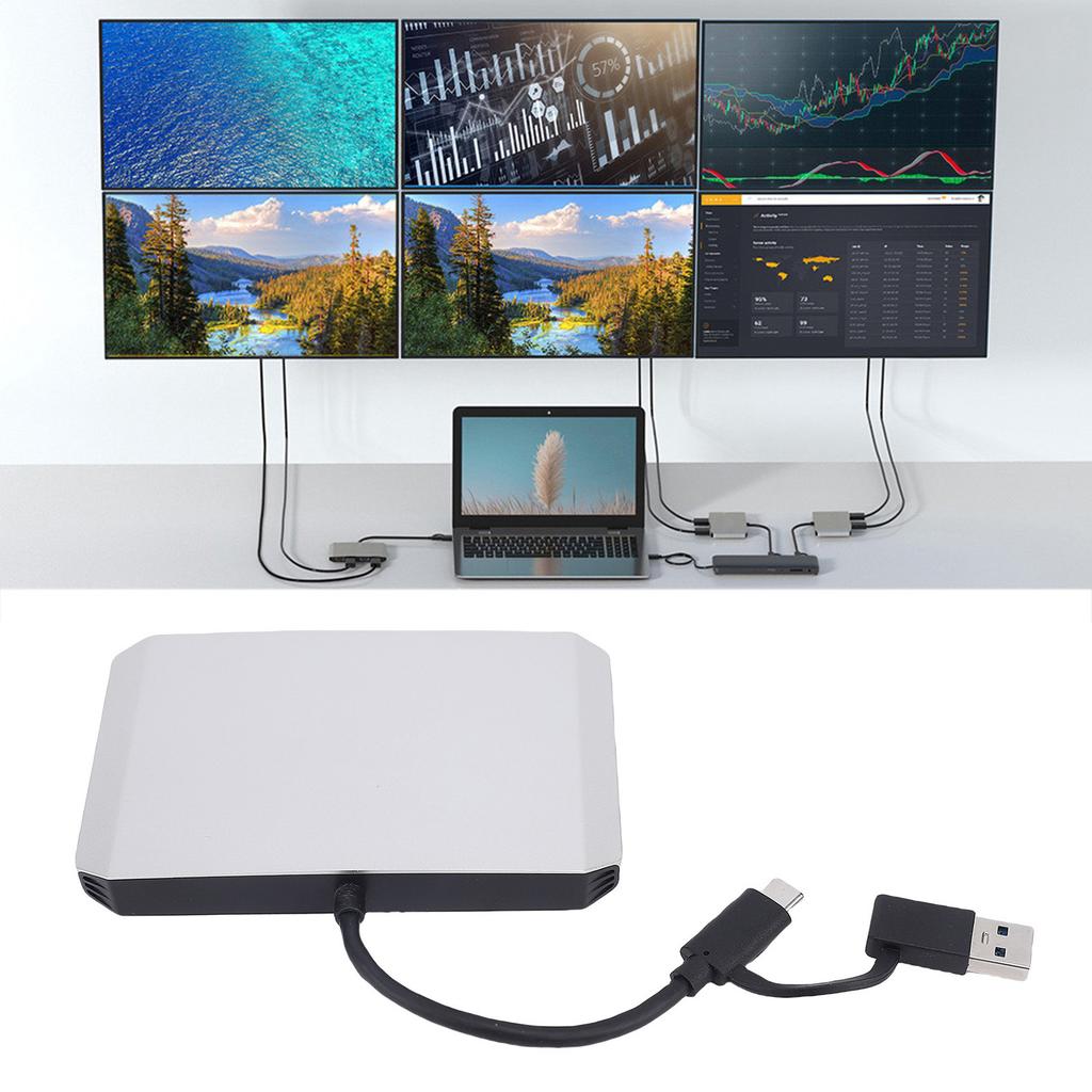 Адаптер USB C USB 3.0 на двойной 4K DisplayPort HD 4K 60 Гц Разветвитель DisplayPort для двойного дисплея