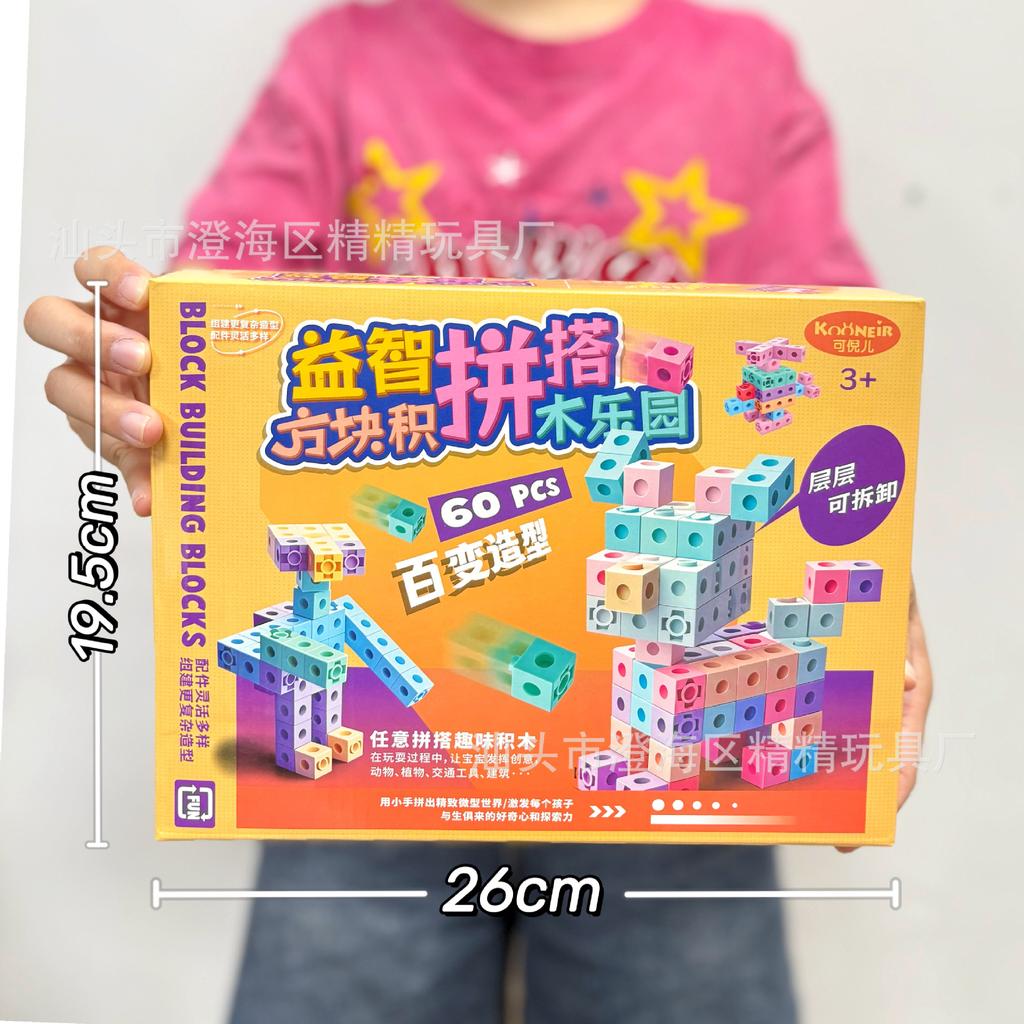 Large Particle Square Simulation Modeling House Building Block Assembly Toys Children'S Early Education Puzzle Teaching Gift Box