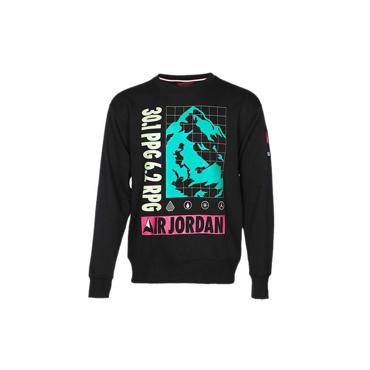 Jordan Повседневная флисовая толстовка с круглым вырезом Mountainside, мужские топы, черный CT3492-010