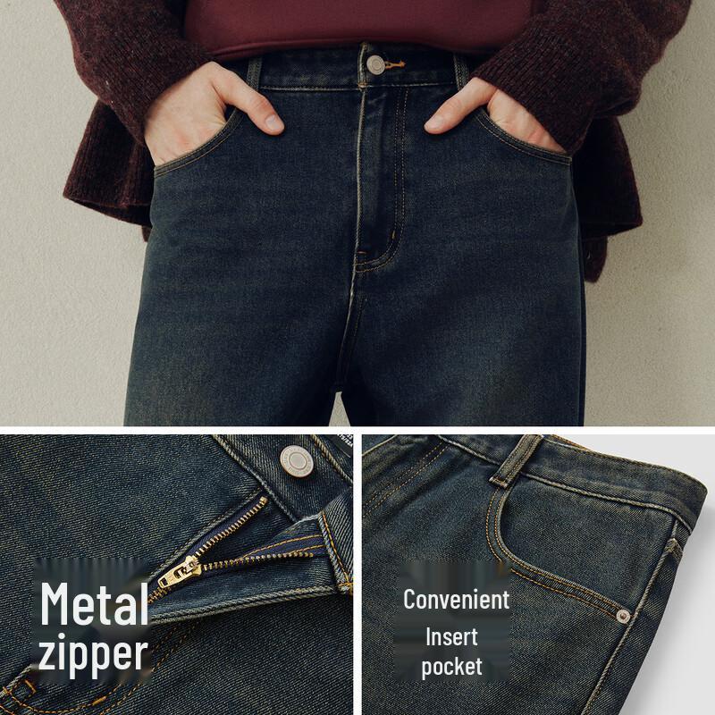 Мужские джинсы Semir в стиле ретро, с потертостями, свободного прямого кроя