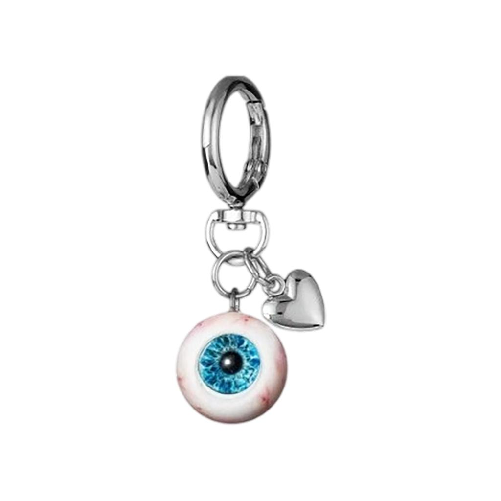 Goth Keychain Horror Eyeball Bag Halloween Accessories Gothic Heart Keychain Key Ring Funny Decor Cool Purse For Men Women
