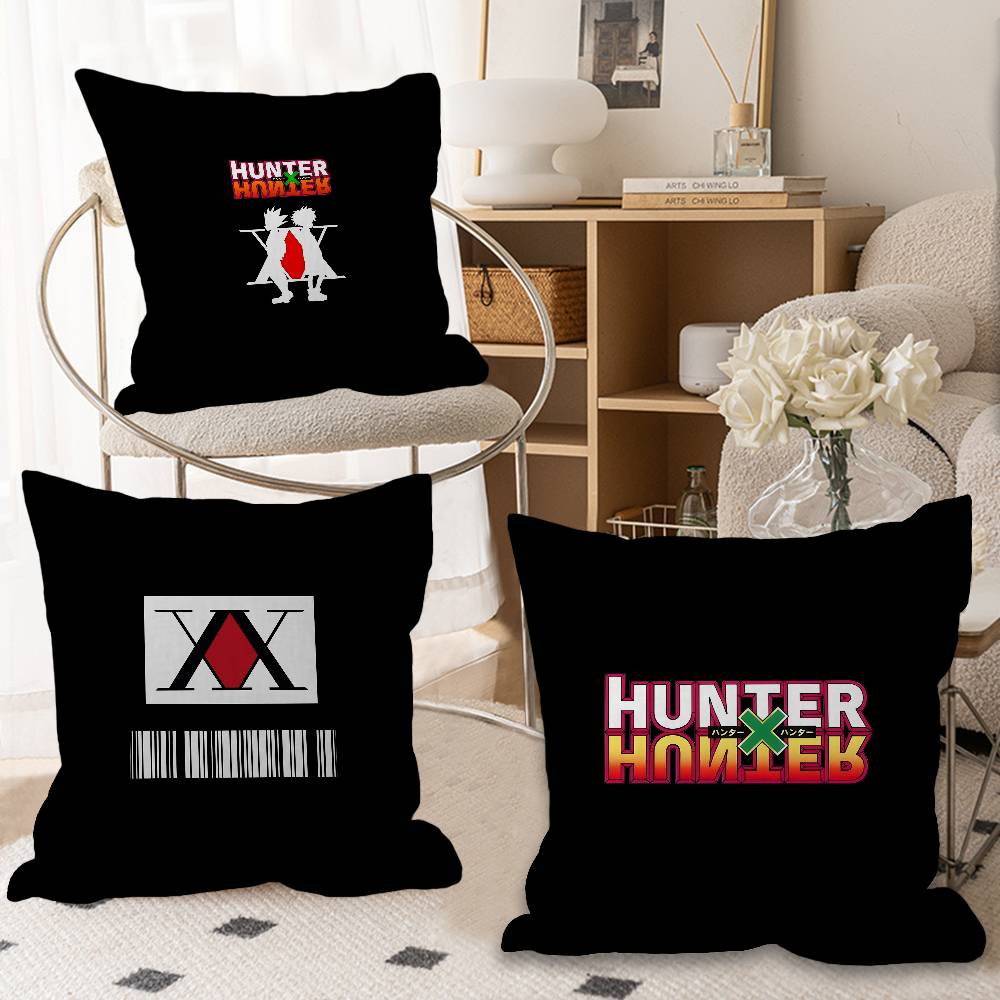 Anime Hunter X Hunters Cushion Cover Car Throw Pillow Case For Sofa Car Christmas Gift 40X40Cm 45X45Cm