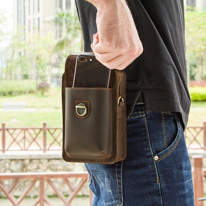 CONTACT'S мужская компактная сумка кросс-боди из натуральной кожи