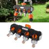 Garden Hose Splitter 4 Way Water Hose Connector with Shut Off Valves Leakproof Faucet Adapter for Drip Irrigation Lawns