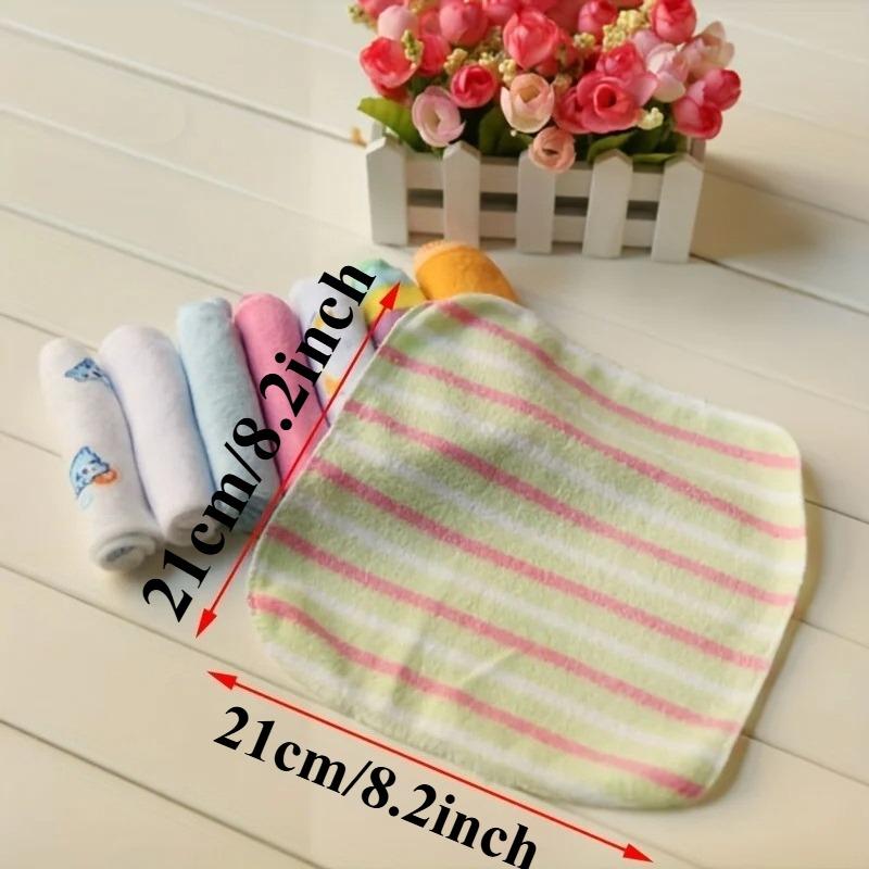 Набор из 8 детских мочалок, мягкие впитывающие органические хлопковые моющиеся салфетки для лица, полотенце для купания новорожденных, случайный цвет