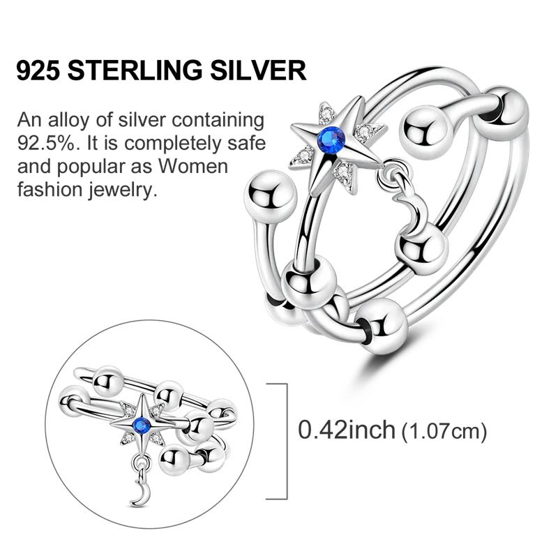 Original 925 Silver Shine Zircon Wedding Ring Simple Ring for Women Love Fashion Stackable Rings Popular Anniversary Jewelry