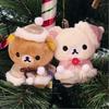 NEW Winter Rilakkuma Chairoikoguma Shawl Plush Doll Ornament lovely Cloak Doll Cartoon bear Yellow Chick Stuffed Plushies Toy