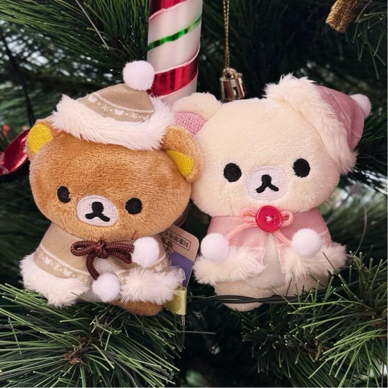NEW Winter Rilakkuma Chairoikoguma Shawl Plush Doll Ornament lovely Cloak Doll Cartoon bear Yellow Chick Stuffed Plushies Toy