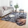Nordic Style Grey Carpet Tie Dyeing Plush Soft Carpets for Living Room Bedroom Anti Slip Water Absorption Area Rugs Floor Mat