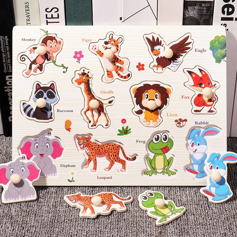 Double-Sided Wooden Pegboard Puzzle & Graffiti Drawing Board: Educational Toy for Learning Letters, Numbers, and More