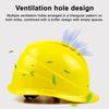 Строительная защитная каска с системой вентиляции, регулируемой 4-точечной храповой подвеской, для промышленной работы, защита головы, каска из АБС-пластика
