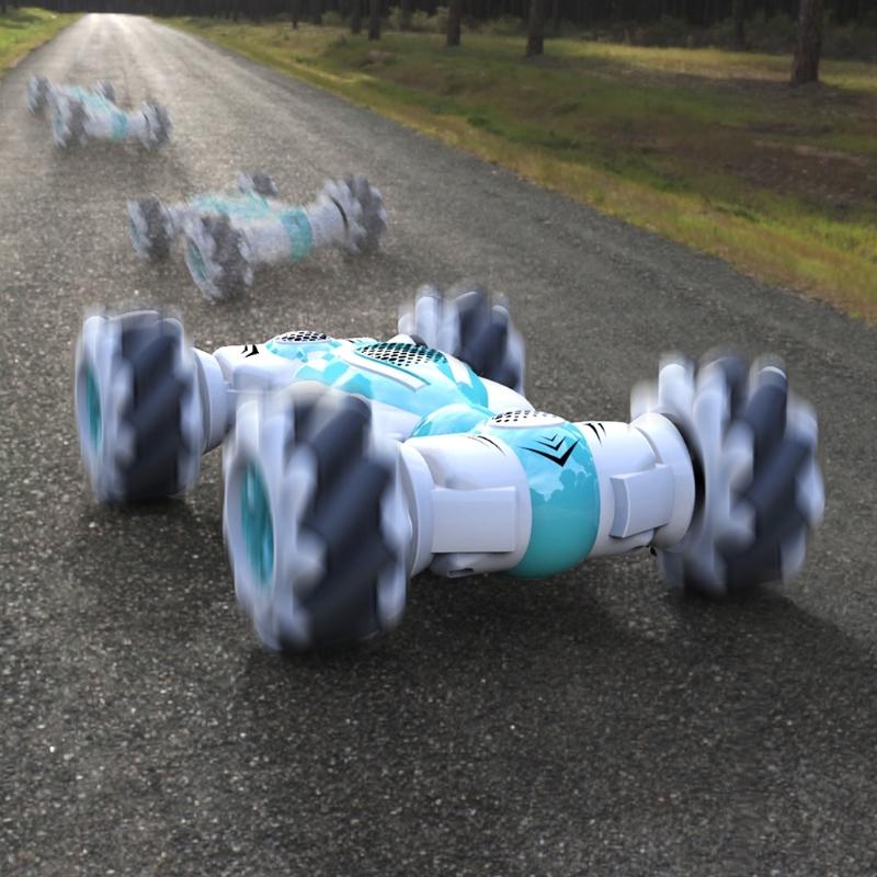 2.4Ghz Remote Control Car 4WD Watch Gesture Sensing Control RC Stunt Car with LED Light Music Effect Children's Toy