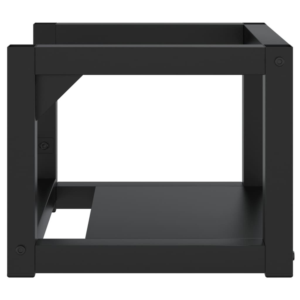 vidaXL Badezimmer Wand-Waschtischgestell Schwarz 40x38x31 cm Eisen