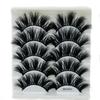 Beauty Eye Makeup Tools Criss-cross Thick Long False Eyelashes Wispies Fluffies 8D Mink Hair