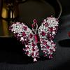 Women's Light Luxury Design Elegant Inlaid Zircon Hollow Butterfly Brooch Fashionable And Versatile Niche Design Brooch