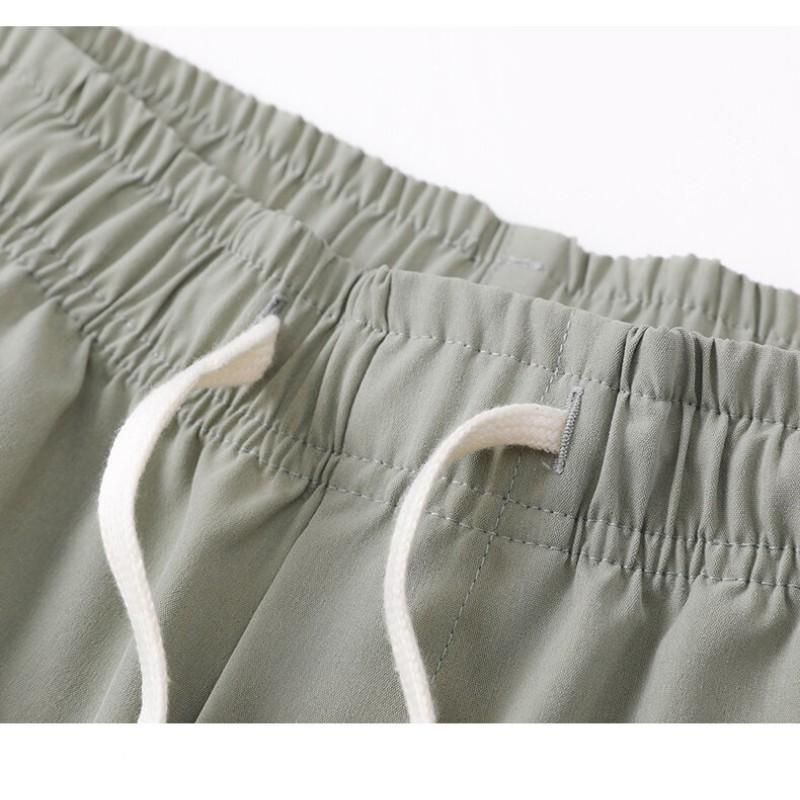 Летние мужские шорты, спортивные брюки, свободные повседневные пляжные брюки, однотонные шорты больших размеров длиной пять четвертей