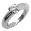C Do Solitaire Ring K18 White Gold/diamond #3.7(US Size) 7.5g Women Used