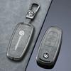 For VW High Quality Leather Car Key Case Cover Shell Fob Holder For Volkswagen VW Tiguan Touran Caddy Beetle Jetta Eos Golf Po