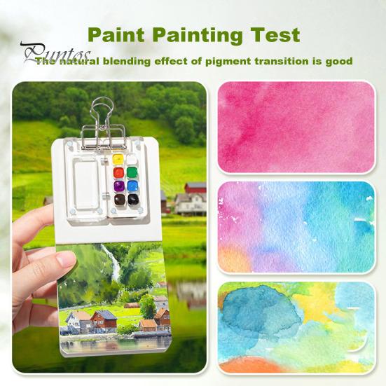 Мини-коробка для акварельных красок, карманный набор для путешествий для художника, универсальная цветовая палитра, портативная пластиковая книга для рисования