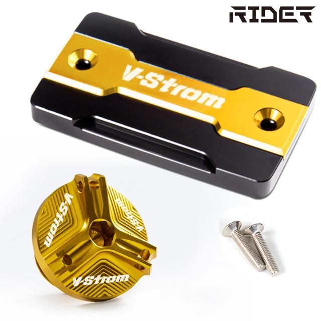 Для SUZUKI Vstrom 650 1000 DL650 DL1000 250 DL250 2004- Крышка бачка тормозной жидкости спереди, крышка бачка и крышка заливной горловины