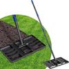 Грабли для выравнивания газона, 43 x 25 см Инструмент Levelawn с изогнутым краем для экономии усилий, 6 футов Металлический выравниватель газона, Сверхпрочный, Свободно перемещайте почву и поверхности земли