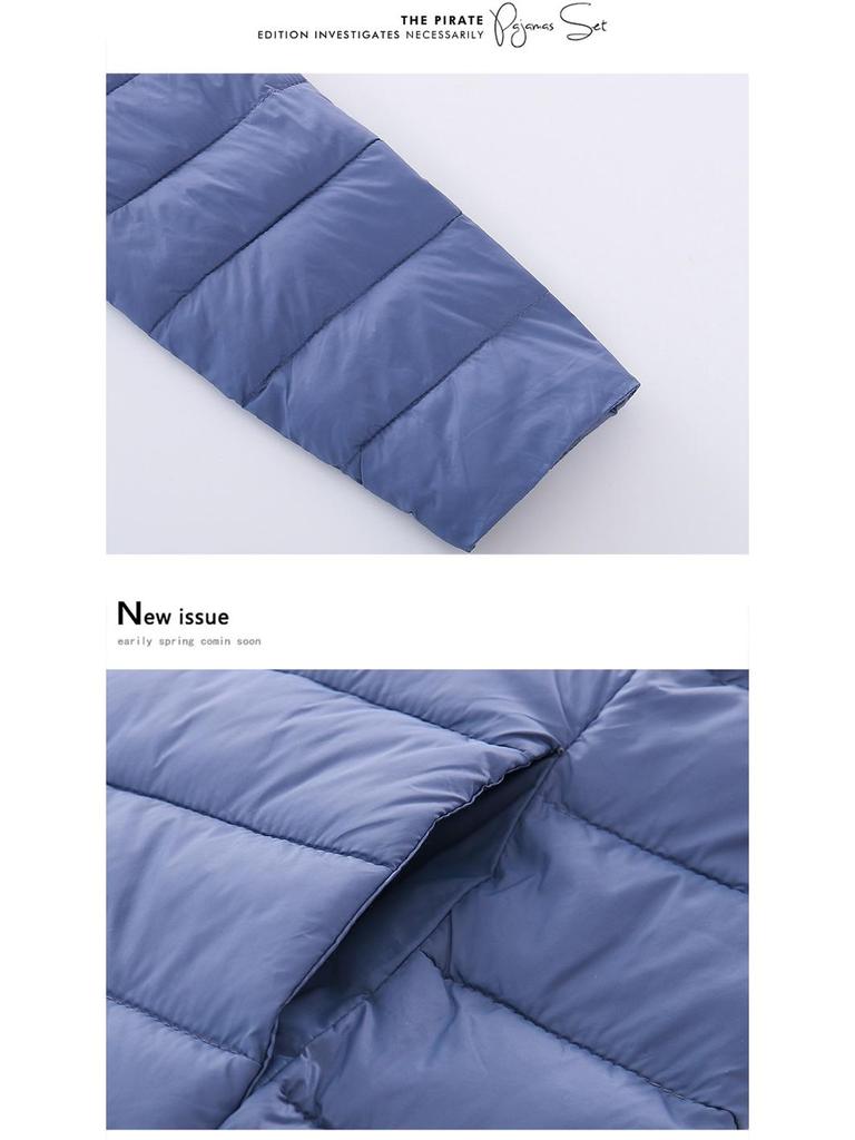 2025 Women's Lightweight Down Jacket: Short Style, Two-Way Round/V-Neck, Perfect for Autumn & Winter