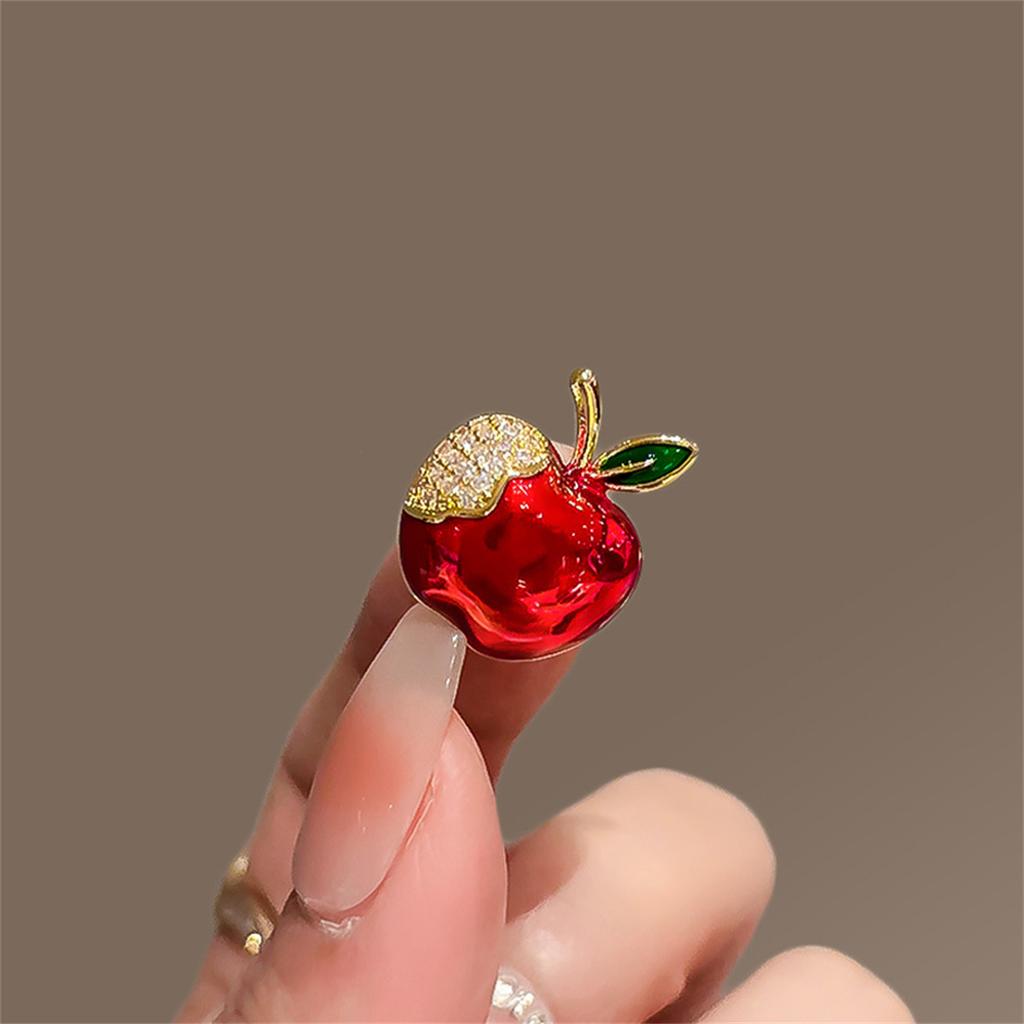 1Pc Japanese and Korean Creative Apple Brooch Pin Fashion Versatile Jewelry Accessories Clothing Bag Decoration Party Gift 2026