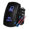 Marine Rocker Switch 12V Blue Led Light Bar Car Switch Jumper Wires Kit for ATV Polaris Camper OFF Road 4x4 Truck Schoolbus Boat Battery Switches5