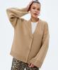 Women's Pink Thick Knit Cardigan - European & American Style