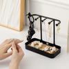 Jewelry Organizer Display For Earrings Necklaces Jewelry Storage Rack With Wooden Base Bracelet Hanging Holder