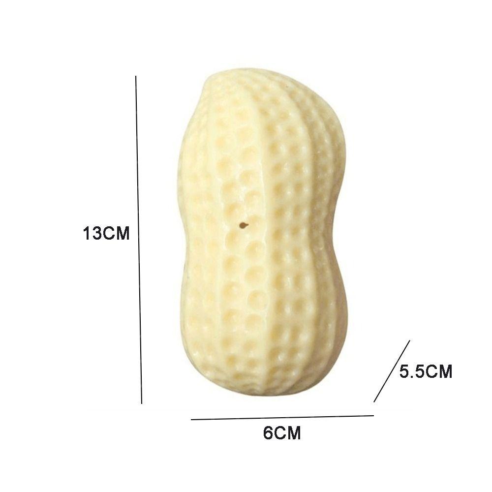 Teeth Interactive Bite Resistant Peanut Dog Toy Pet Toy Ball Squeak Vocal Molar