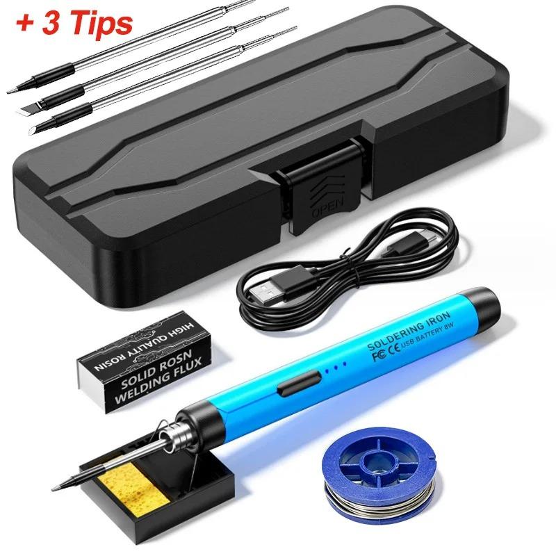 5 В 8 Вт Type-C зарядный электрический паяльник портативный беспроводной электрический паяльник 3-ступенчатый регулируемый для пайки ремонт