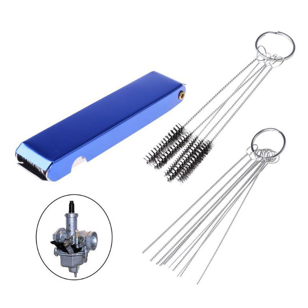 Универсальный набор инструментов для очистки карбюратора двигателя мотоцикла, набор щеток для иглы, чистящие инструменты для ремонта и обслуживания
