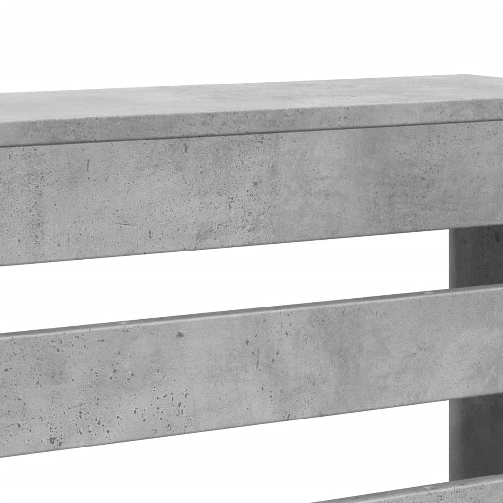 Radiator Cover Concrete Grey 78 x 20 x 82 cm Wood Based Material