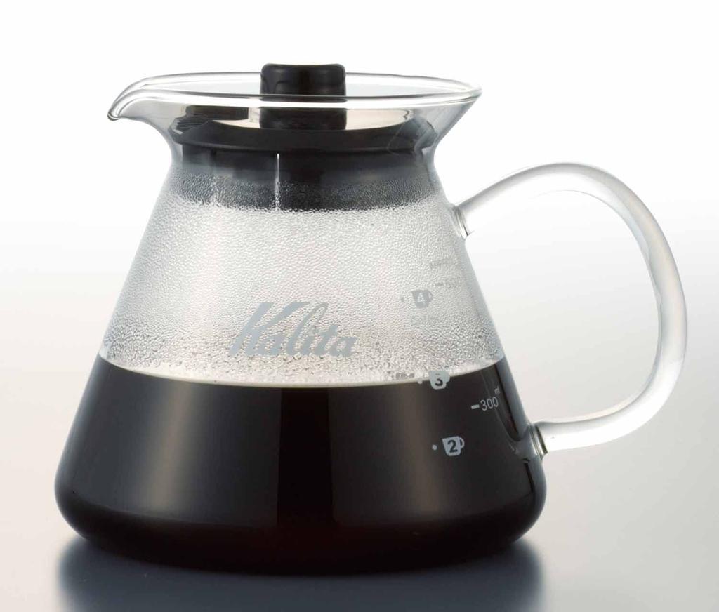 Кофейный сервиз Kalita Easy Pour из термостойкого стекла для 2–4 человек, 500 мл, можно мыть в микроволновой печи, 500 г, кофейная ручная капельная посуда