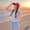 Korean Blue Striped Pure Suspender Split Swimsuit Women's Meat Cover and Thin Small Fresh Bikini Vacation Swimsuit